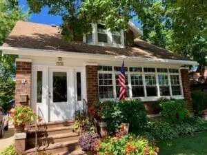 Quaint brick home with new gutters