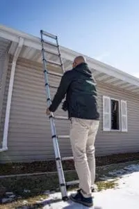 man on ladder