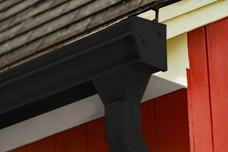 gutter shutter gutter in the color black