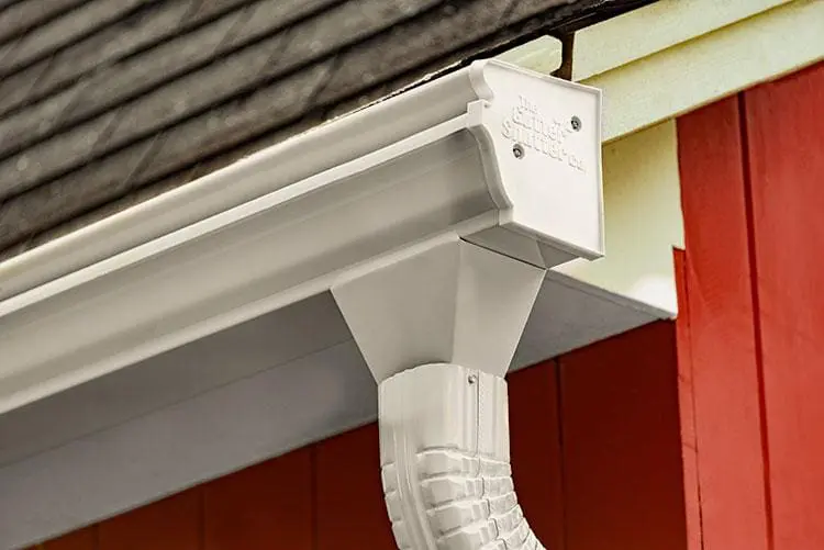 gutter shutter gutter in the color cream