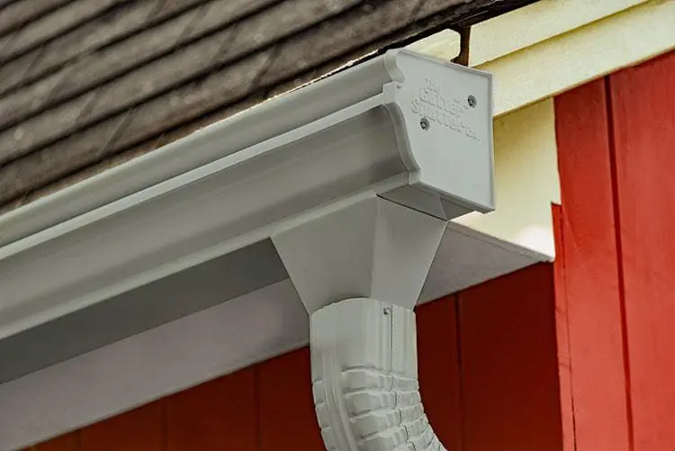 gutter shutter gutter in the color pearl grey