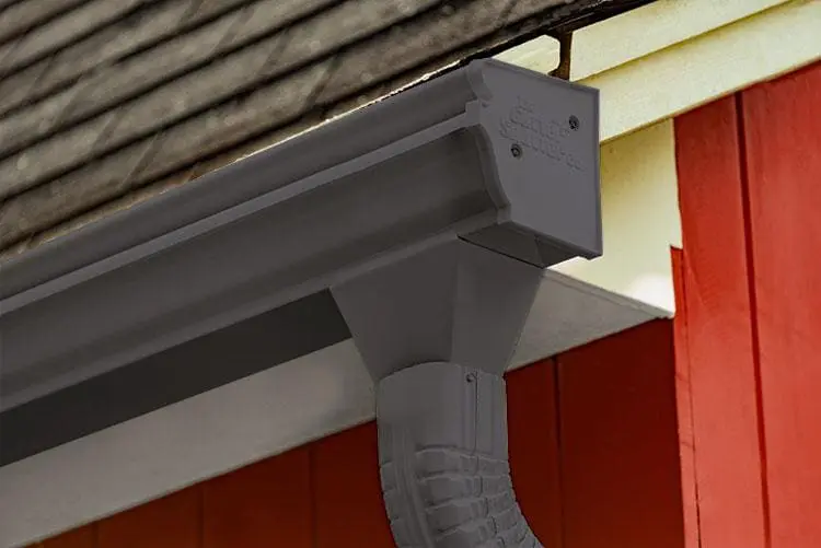 gutter shutter gutter in the color tuxedo gray