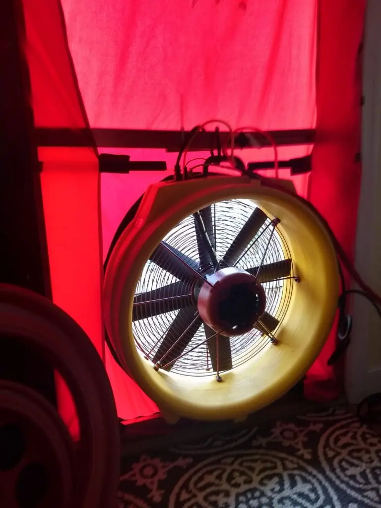 blower door testing fan