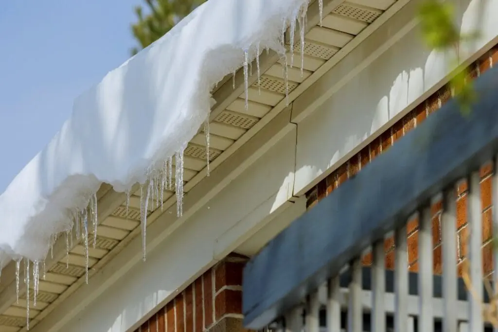 ice dam on home