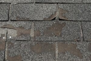 Roof In Need Of Repair Damaged Asphalt Roofing Shingles Architec