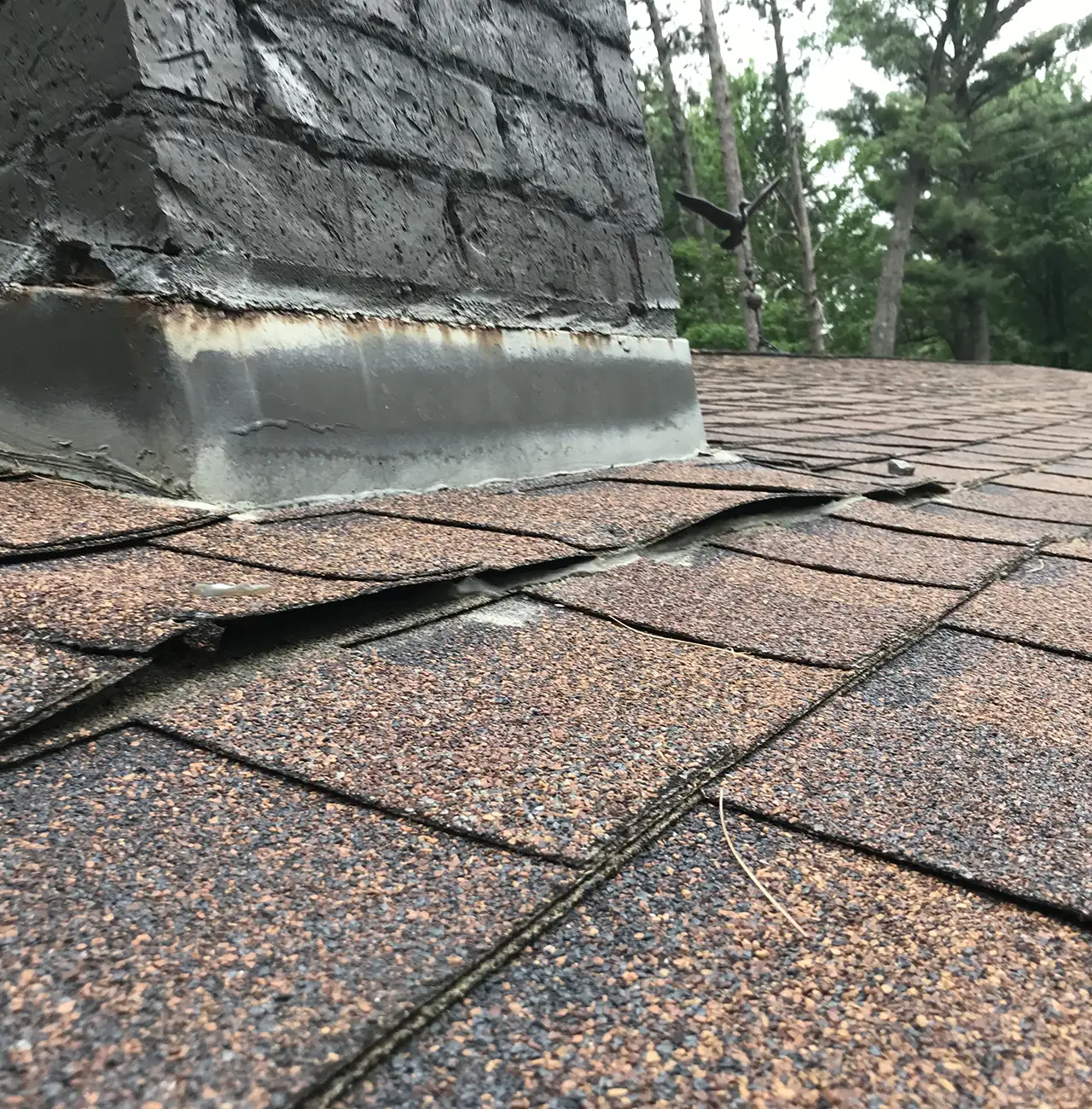 before picture of a chimney