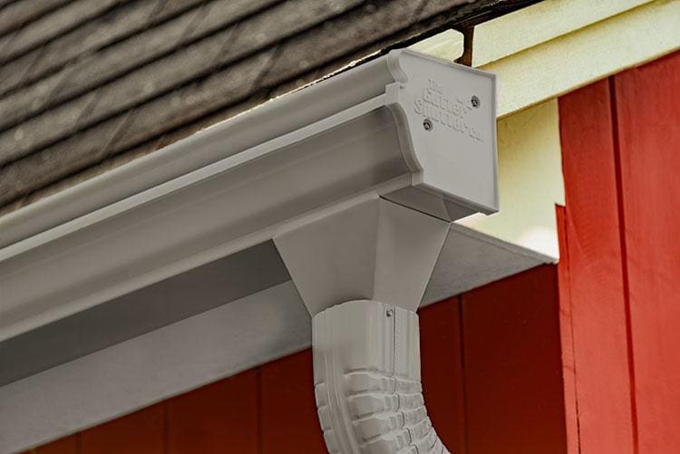 gutter shutter gutter in the color clay