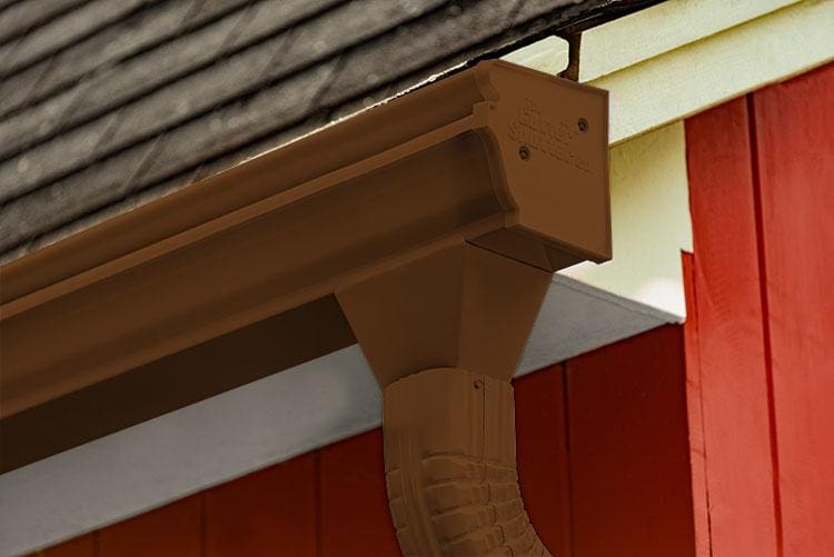 gutter shutter gutter in the color royal brown