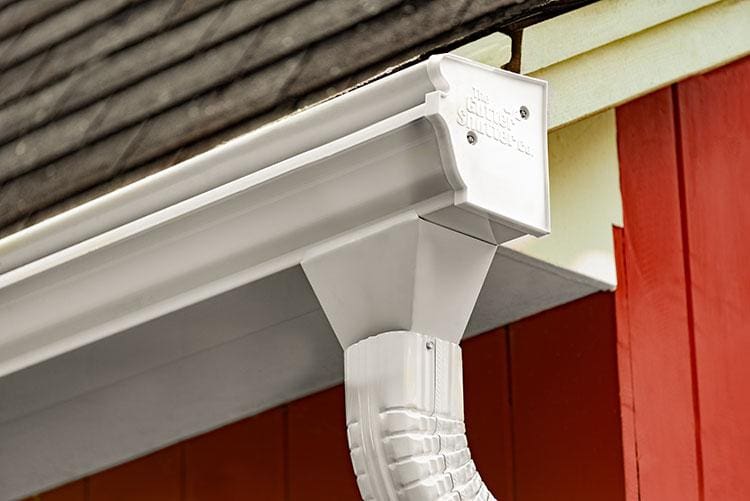 gutter shutter gutter in the color white