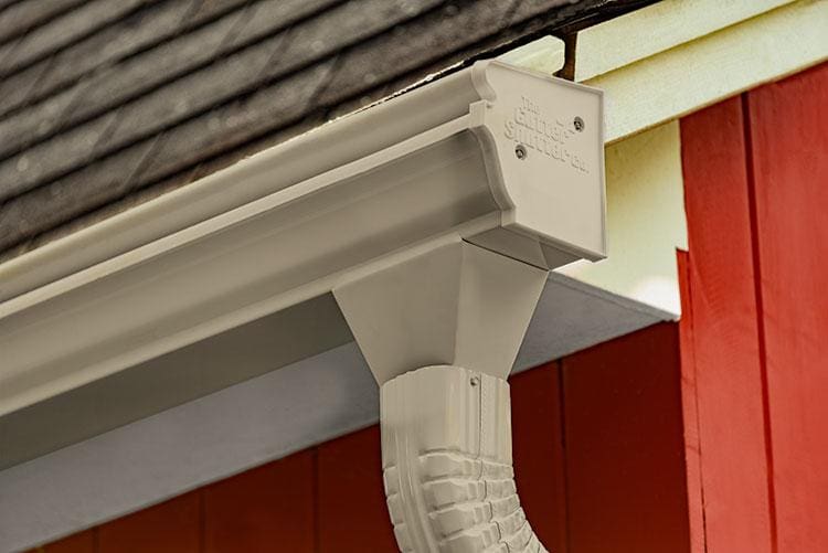 gutter shutter gutter in the color wicker