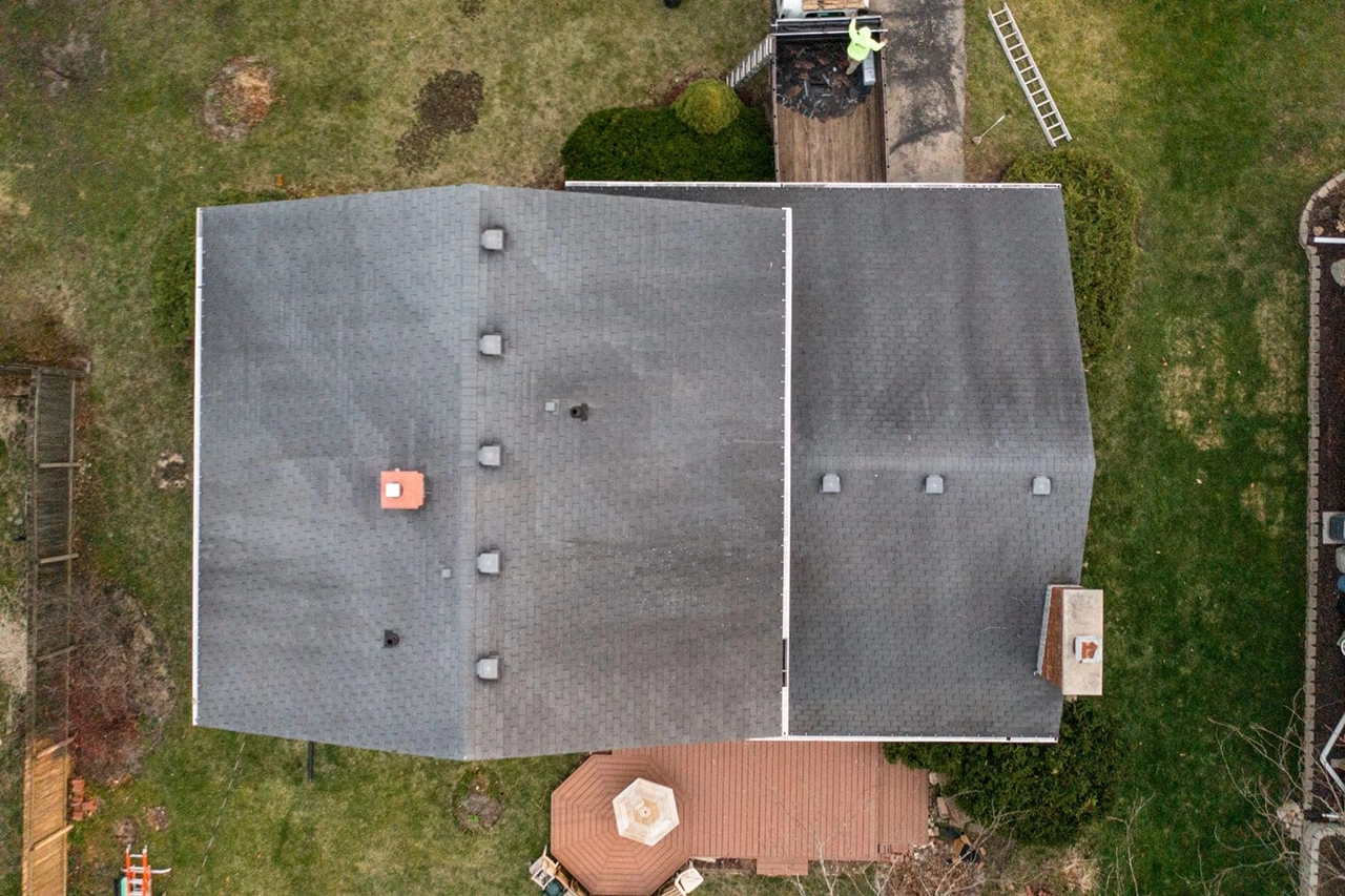 before picture of an old and weathered roof