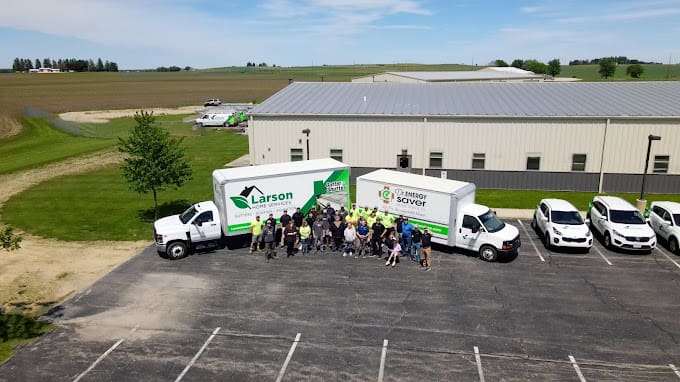 team photo of larson home services