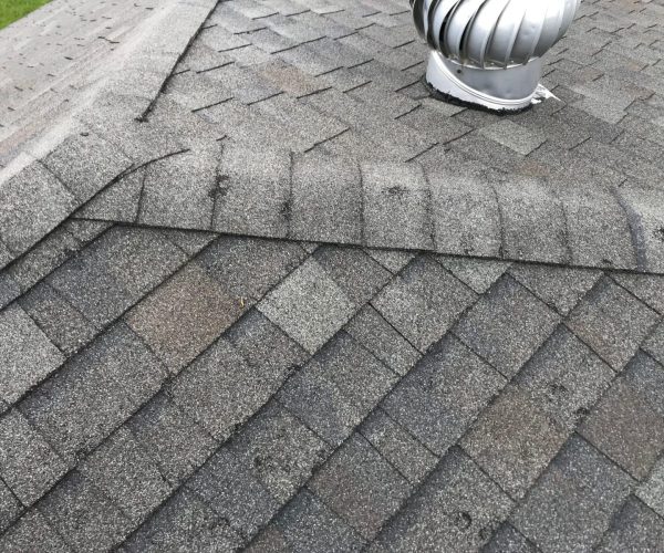 Roof Showing Hail Damage Inspection